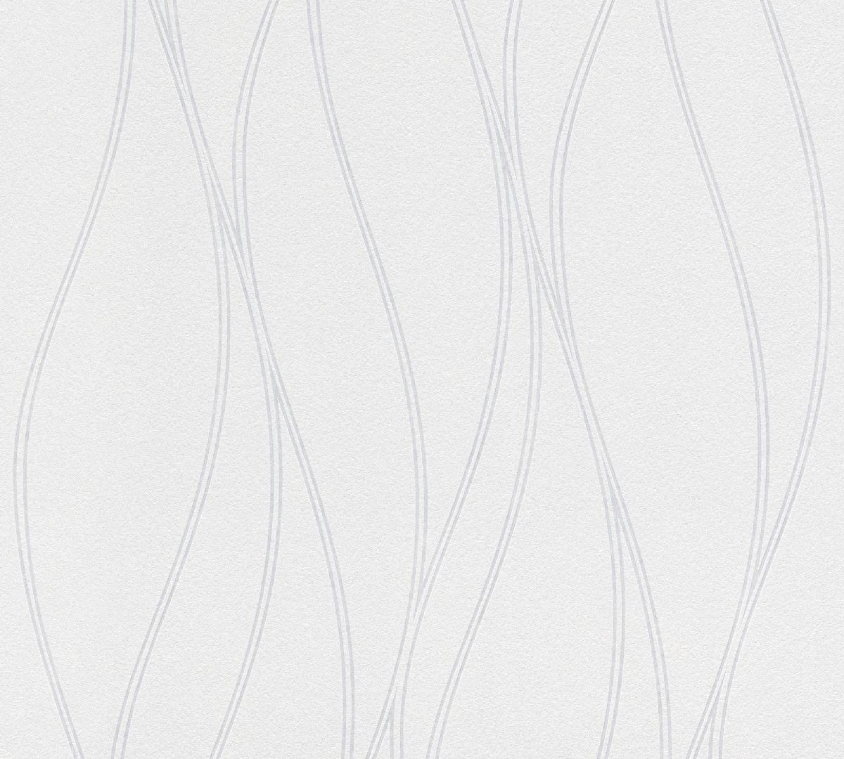 Vliestapete Meistervlies Create 244918 - Streifentapete Muster - Weiß, 